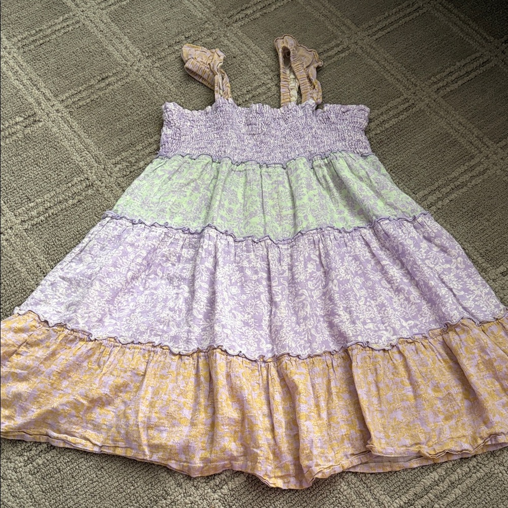 Roller Rabbit Kids Dress in Purple and Yellow
